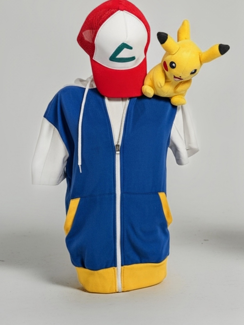 Ash Ketchum Adult S Halloween Costume Pikachu Hat Pokemon Cosplay